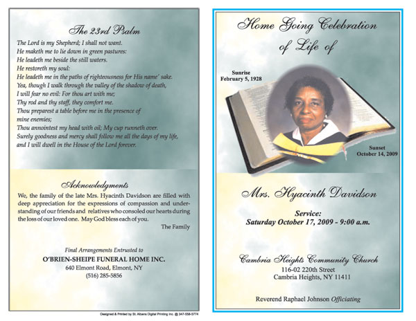 Free Funeral Announcement Template Microsoft Word